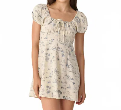 Rylee + Cru Kids' Ivy Ocean Toile Dress In Natural In Neutral