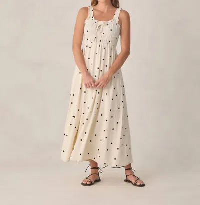 Rylee + Cru Jane Dress In Polka Dot In Neutral