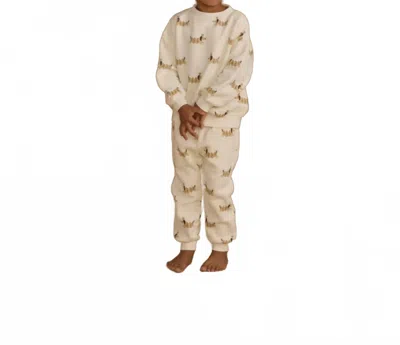 Rylee + Cru Kids' Jogger Sweatpant In Christmas Dogs In Neutral