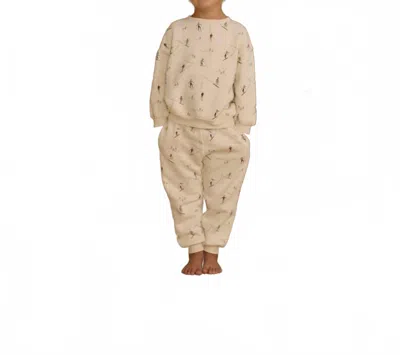 Rylee + Cru Kids' Jogger Sweatpants In Skiers In Brown