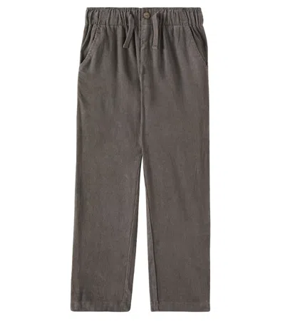 Rylee + Cru Kids' Kalen Cotton Straight Pants In Forest
