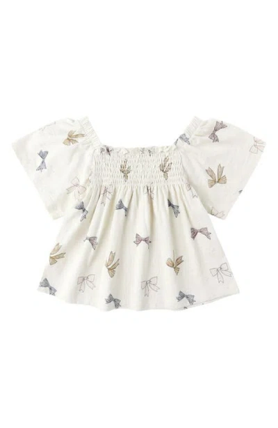 Rylee + Cru Babies'  Kate Smocked Top In Brown