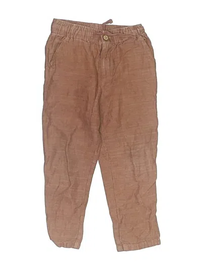 Pre-owned Rylee + Cru Kids' Khaki Pant In Brown