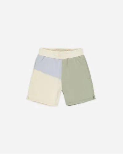 Rylee + Cru Kid's Color Block Boxing Short In Natural In Multi