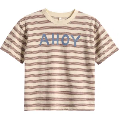 Rylee + Cru Kids' Ahoy Stripe Relaxed T-shirt In Multi