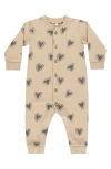 Rylee + Cru Kids' Buttoned Romper In Neutral
