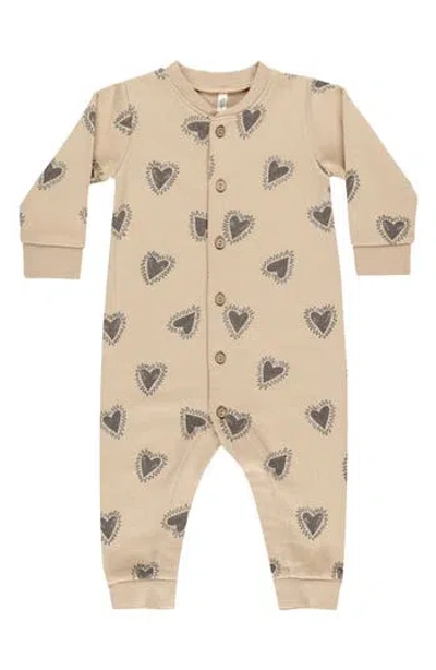 Rylee + Cru Babies'  Kids' Buttoned Romper In Neutral
