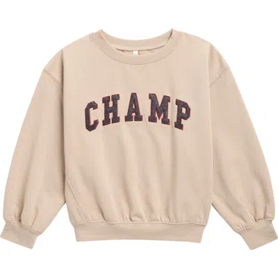 Rylee + Cru Kids' Champ Oversized Sweatshirt In Neutral