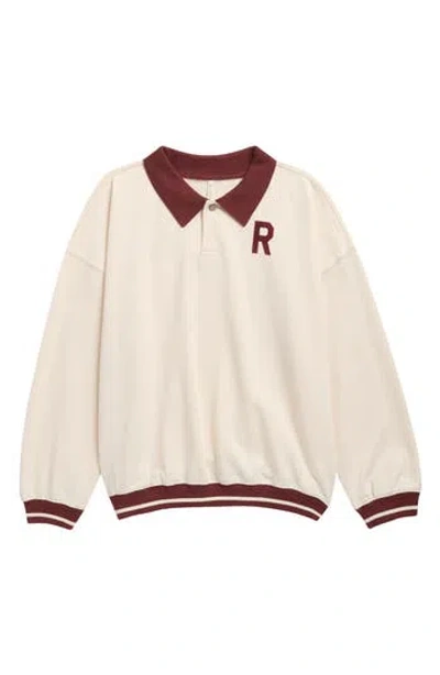 Rylee + Cru Kids' Collared Sweatshirt In Neutral