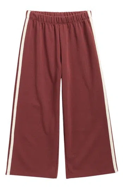Rylee + Cru Kids' Cotton Blend Track Pants In Burgundy