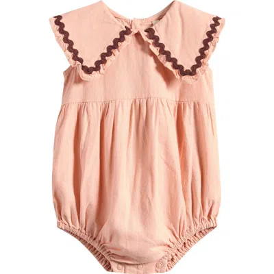 Rylee + Cru Babies'  Kids' Cove Embroidered Collar Romper In Pink