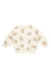 Rylee + Cru Kids' Coyote Print Sweatshirt In White