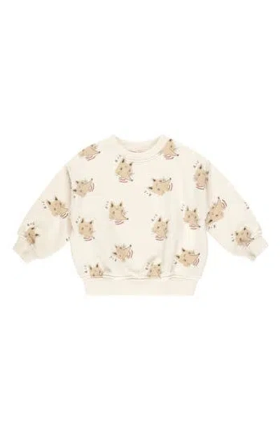 Rylee + Cru Babies'  Kids' Coyote Print Sweatshirt In White
