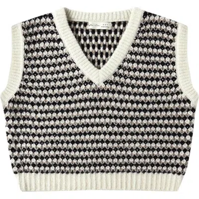 Rylee + Cru Kids' Diamond Sweater Vest In Black