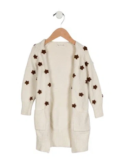 Pre-owned Rylee + Cru Babies' Kids Girls Knitted Cardigans In Neutrals