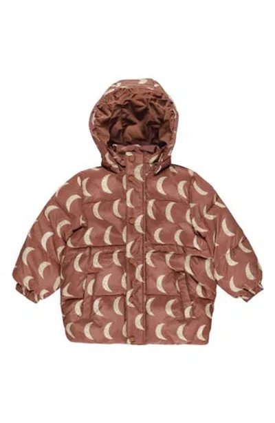 Rylee + Cru Babies'  Kids' Hooded Puffer Jacket In Brown
