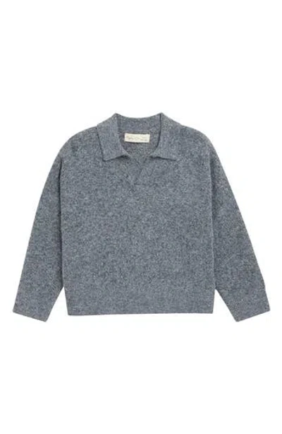 Rylee + Cru Kids' Johnny Collar Sweater In Gray