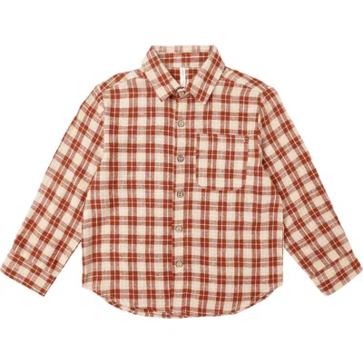 Rylee + Cru Babies'  Kids' Linen Blend Button Down Shirt In Multi