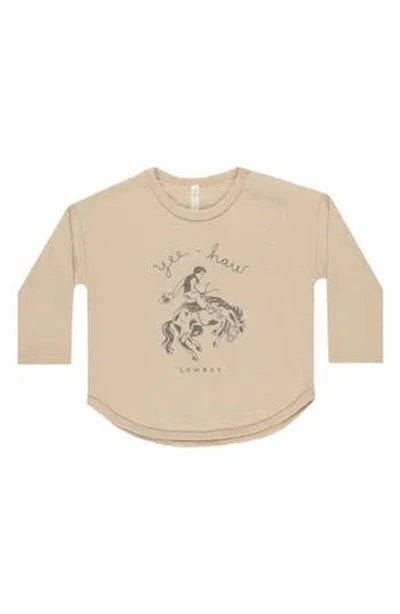 Rylee + Cru Babies'  Kids' Long Sleeve Cotton Graphic T-shirt In Gray