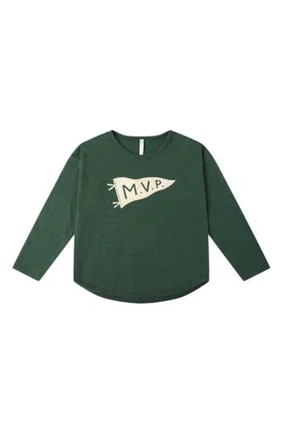 Rylee + Cru Babies'  Kids' Mvp Graphic Long Sleeve Tee In Green