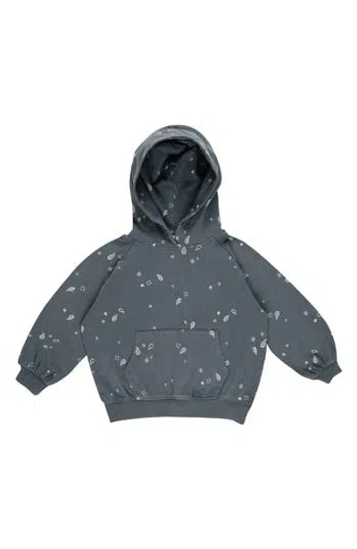 Rylee + Cru Babies'  Kids' Paisley Print Hoodie In Gray
