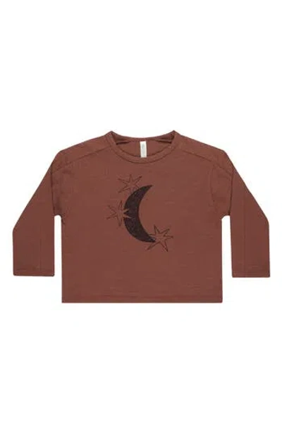 Rylee + Cru Babies'  Kids' Paneled Cotton Graphic T-shirt In Brown