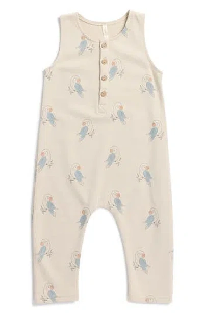 Rylee + Cru Kids' Parrot Terry Jumpsuit In Neutral