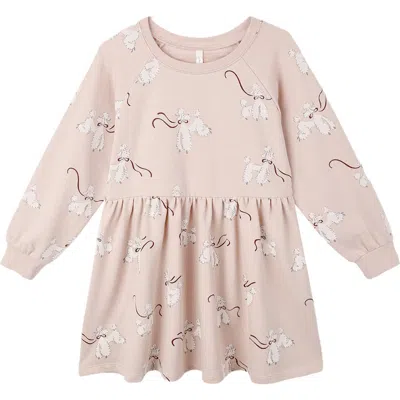 Rylee + Cru Kids' Poodle Raglan Dress In Pink