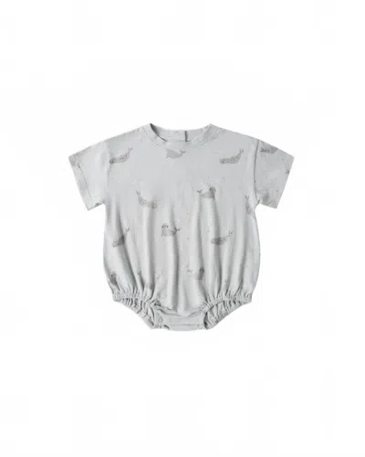 Rylee + Cru Kids Relaxed Bubble Romper In Seals In White