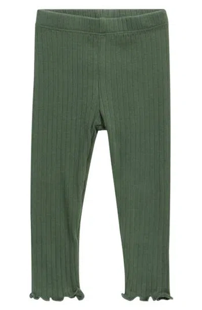 Rylee + Cru Babies'  Kids' Ribbed Leggings In Green