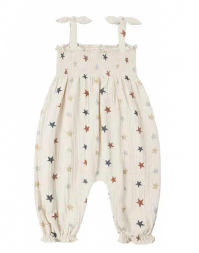 Rylee + Cru Kids Sawyer Star Jumpsuit In Stars In Neutral