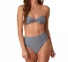 Rylee + Cru Knotted Bandeau Bikini Top In Ocean In Blue