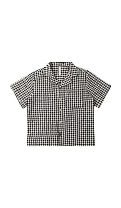 Rylee + Cru Lapel Collared Shirt In Black