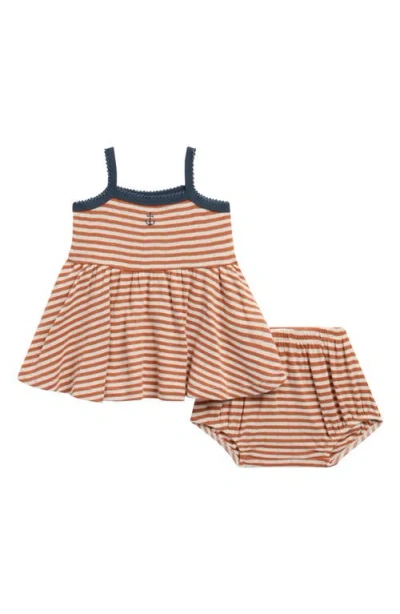 Rylee + Cru Babies'  Lea Poppy Stripe Sleeveless Dress In Multi