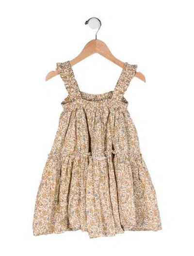 Pre-owned Rylee + Cru Babies'  Little Girls Sleeveless Dress In Neutral