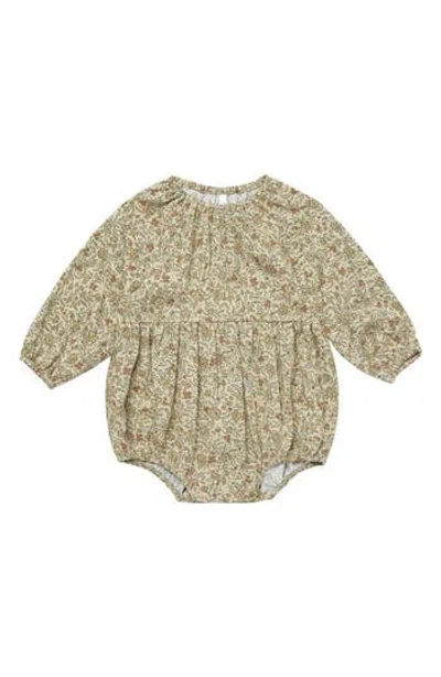 Rylee + Cru Long Sleeve Bubble Romper In Golden-garden