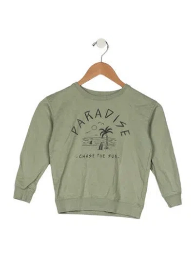 Pre-owned Rylee + Cru Babies' Long Sleeve Sweater In Green