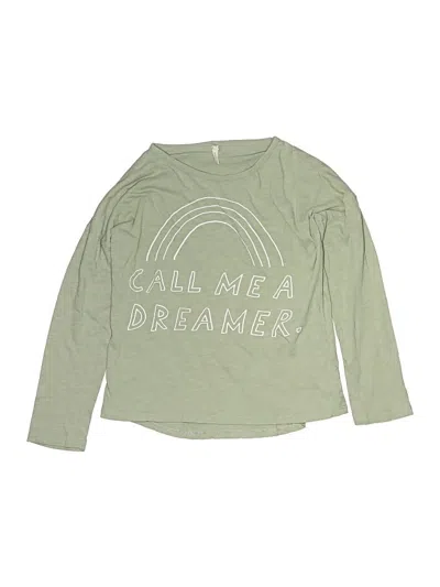 Pre-owned Rylee + Cru Kids' Long Sleeve T-shirt In Green