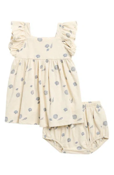 Rylee + Cru Babies'  Mariposa Ruffle Cotton Dress With Bloomers In Yellow