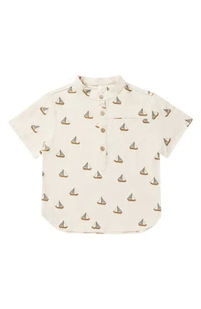 Rylee + Cru Babies'  Mason Short Sleeve Button-up Shirt