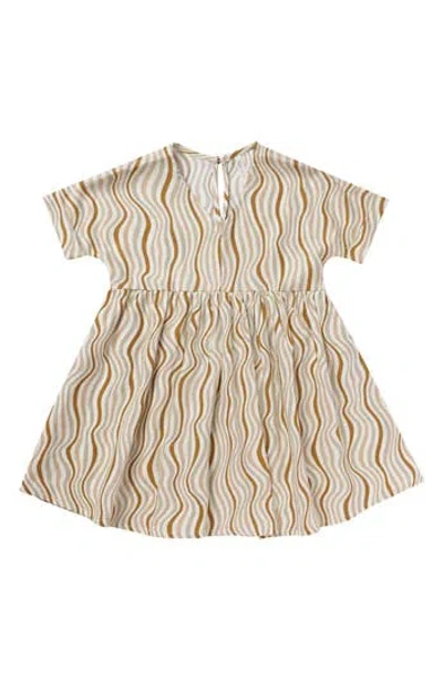 Rylee + Cru Babies'  Maxwell Retro Waves Dress In Retro-waves