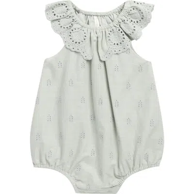 Rylee + Cru Babies'  Myla Cotton Eyelet Bodysuit In Green