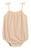 Rylee + Cru Nala Stripe Romper In Brown