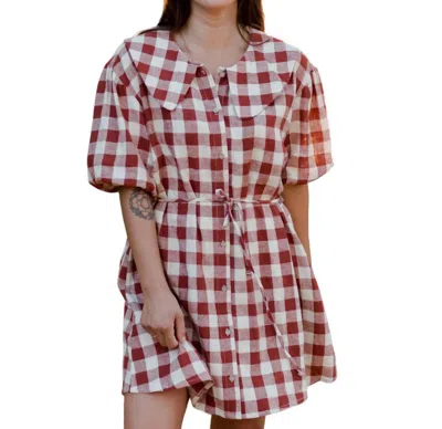 Rylee + Cru Olive Dress In Ruby Plaid In Multi