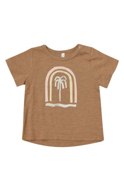 Rylee + Cru Babies' Palm Tree Graphic T-shirt In Camel