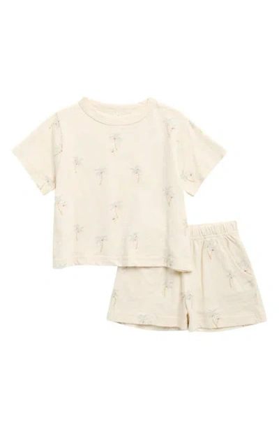 Rylee + Cru Babies'  Palms Shirt & Bloomers Set In Metallic