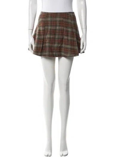 Pre-owned Rylee + Cru Kids' Pattern Print Skirt In Brown