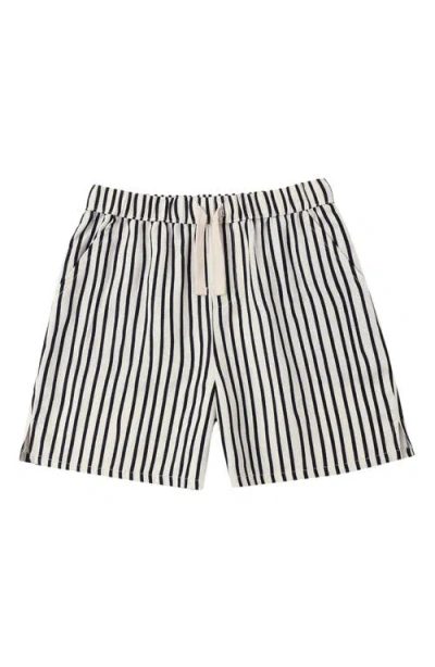 Rylee + Cru Babies'  Perry Stripe Shorts In White