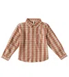 Rylee + Cru Plaid Linen-blend Shirt In Autumn-plaid
