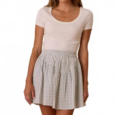 Rylee + Cru Pointelle Tee In Ivory In Neutral
